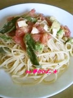 カプレーゼ&アボガドの簡単♪冷製パスタ-レシピのメイン写真