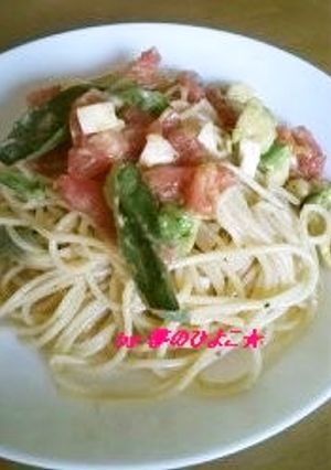 カプレーゼ＆アボガドの簡単♪冷製パスタ-レシピのメイン写真