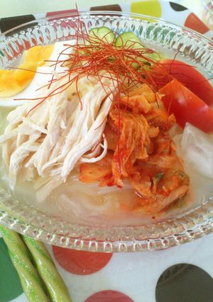 鶏塩スープの冷麺～むね肉をつかって♪-レシピのメイン写真