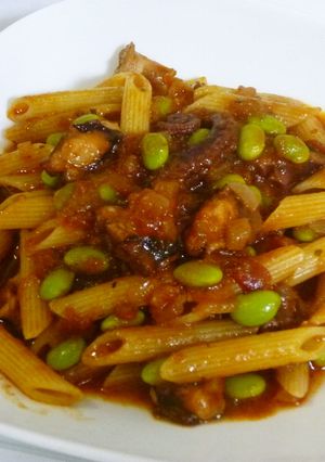 タコと枝豆のアラビアータ風-レシピのメイン写真