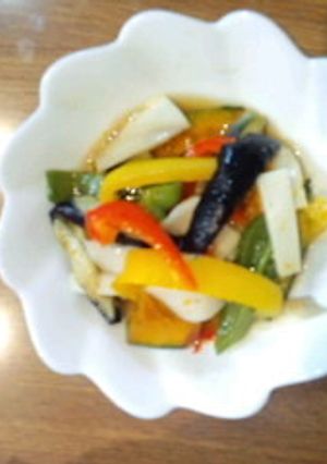 かまぼこと揚げ夏野菜-レシピのメイン写真