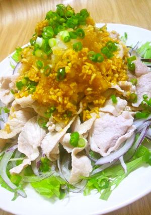 簡単！豚しゃぶ香味ソースみぞれのせ♡-レシピのメイン写真