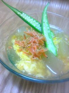 冷やしても熱々でも◎冬瓜と挽肉の卵あん煮-レシピのメイン写真