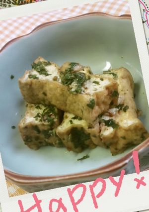 焼き厚揚げの和風バジル和え-レシピのメイン写真
