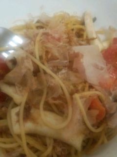 和風エリンギトマトパスタ-レシピのメイン写真