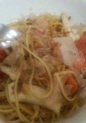 和風エリンギトマトパスタ-レシピのメイン写真