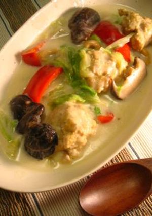 白菜と鶏団子の中華風クリーム煮-レシピのメイン写真