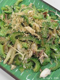 ゴーヤと焼さばのごま和え-レシピのメイン写真
