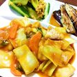 めかじきのアラと青梗菜で酢豚風