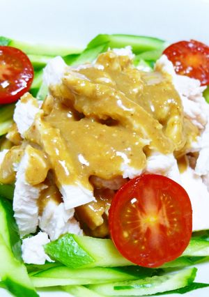 ＊ルクエde塩麹鶏むね肉の棒々鶏＊-レシピのメイン写真