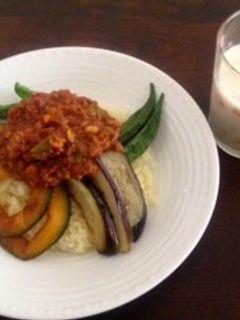 キーマカレー夏野菜添え-レシピのメイン写真