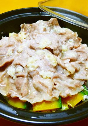 レンジde豚肉とたっぷり野菜の塩麹蒸し-レシピのメイン写真