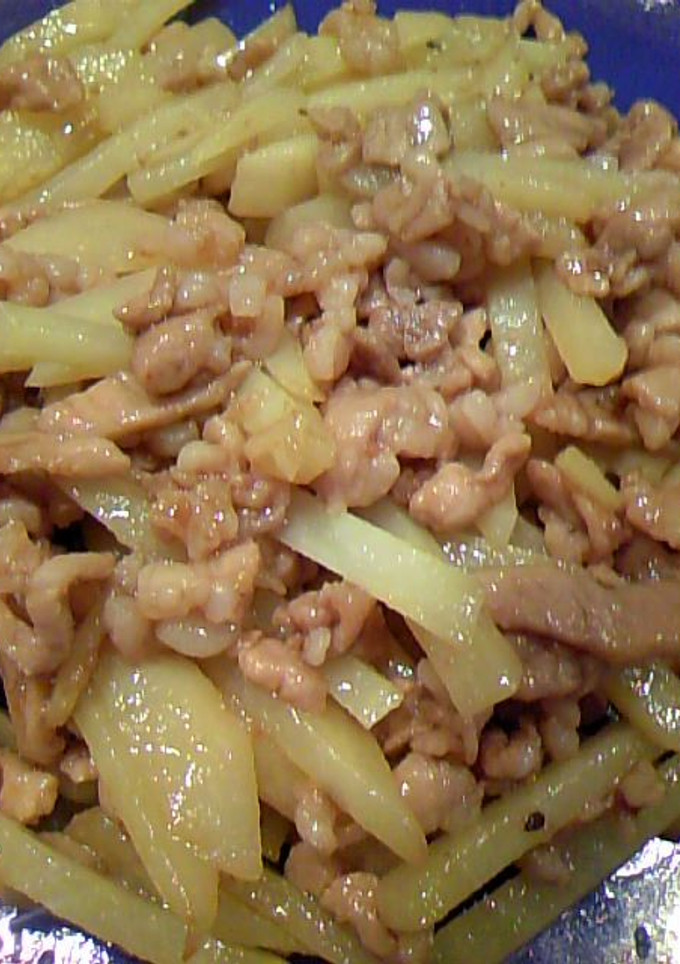 焼き肉のたれdeじゃがいもと豚肉の炒め物-レシピのメイン写真