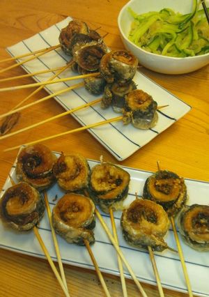 鰯の串揚げ 梅と大葉巻き-レシピのメイン写真