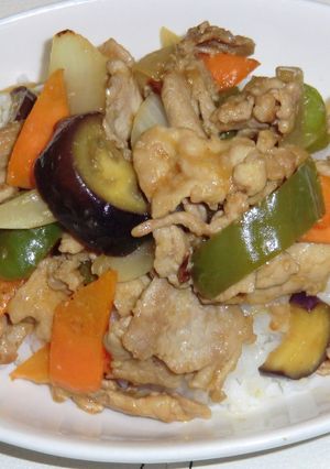 炒めるだけ☆夏野菜の黒酢あんかけ丼-レシピのメイン写真
