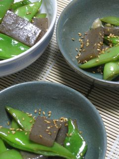 旬野菜✿モロッコインゲンと蒟蒻の炒め物-レシピのメイン写真