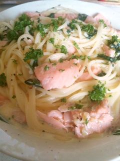 ほうれん草とさけのクリームパスタ-レシピのメイン写真