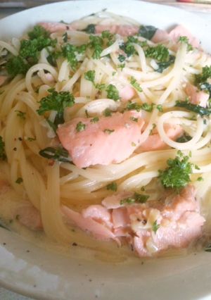 ほうれん草とさけのクリームパスタ-レシピのメイン写真