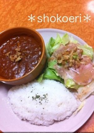 cafe風トマトとキノコのキーマカレー★-レシピのメイン写真