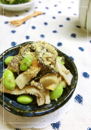 エリンギの塩昆布・ラー油胡麻和え-②-レシピのメイン写真