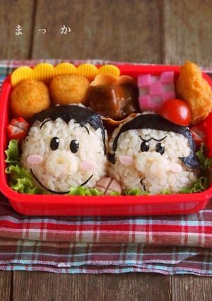 キャラ弁‐ジャイアン＆ジャイ子-レシピのメイン写真