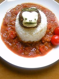 夏野菜カレー ハンバーグ付き♪-レシピのメイン写真