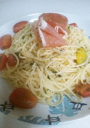 生ハムとトマトマリネのパスタ-レシピのメイン写真
