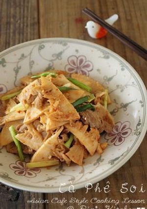 たけのこと豚肉のピリ辛味噌炒め-レシピのメイン写真