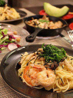 海老としめじのぴりっと明太パスタ-レシピのメイン写真