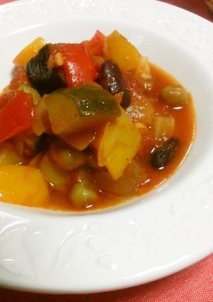7種の野菜とお豆のラタトゥイユ-レシピのメイン写真