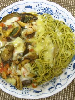 ジェノベーゼパスタ♪ラタトゥーユ添え☆-レシピのメイン写真