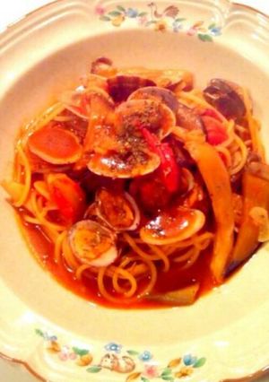 あさりとトマトの田舎風パスタ-レシピのメイン写真
