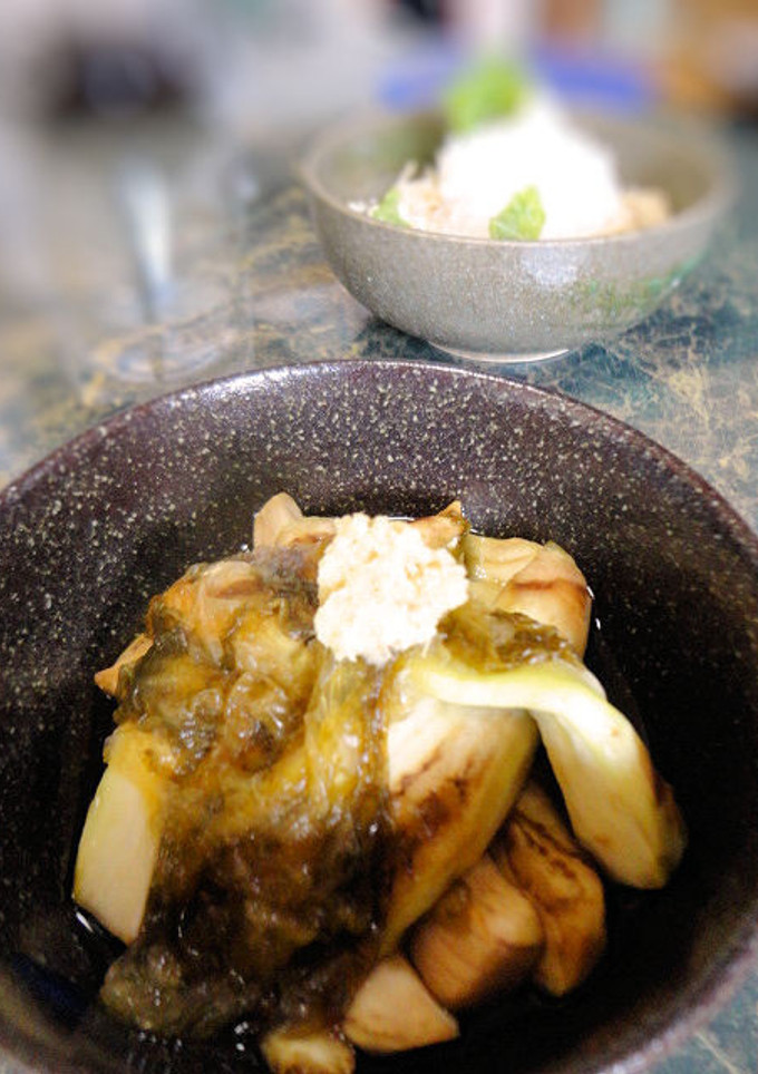 簡単★レンジ蒸し茄子のおぼろ昆布煮浸し-レシピのメイン写真
