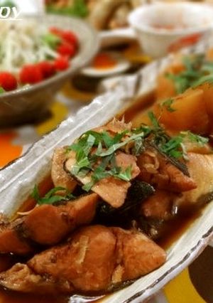 ブリのあらで♪甘辛ぶり大根-レシピのメイン写真