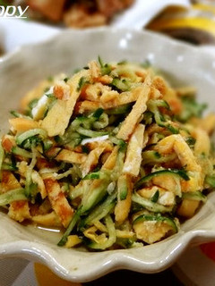 手軽に♪卵焼きときゅうりの酢の物-レシピのメイン写真