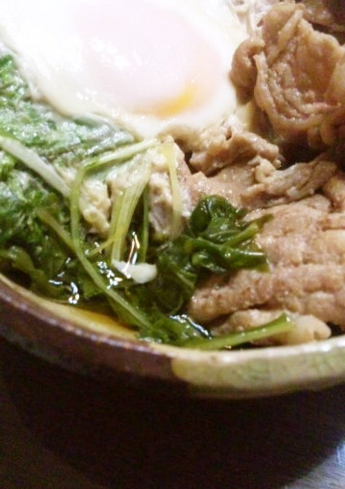 簡単☆豚肉と水菜のさっと煮-レシピのメイン写真