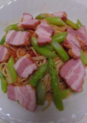 アスパラとベーコンの冷製パスタ-レシピのメイン写真