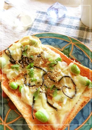枝豆×新玉葱のケチャップ・塩昆布トースト-レシピのメイン写真