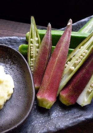オクラをマヨネーズで和えたん　京都カフェ-レシピのメイン写真