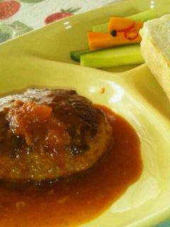 さっぱりトマト煮込みハンバーグ♪(^^)-レシピのメイン写真