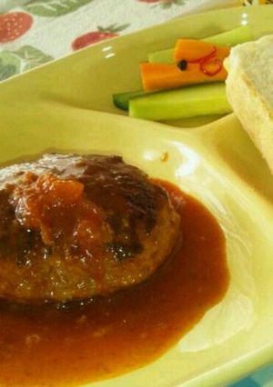 さっぱりトマト煮込みハンバーグ♪(^^)-レシピのメイン写真
