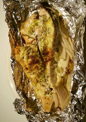 超簡単！鮭のバジルホイル焼き-レシピのメイン写真