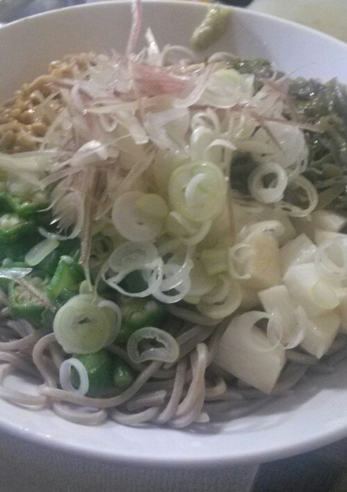 四種のねばねばの冷やし蕎麦-レシピのメイン写真