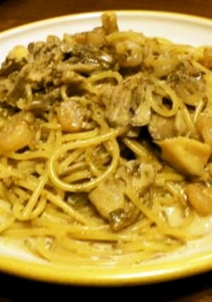 簡単激ウマ岩のりときのこのクリームパスタ-レシピのメイン写真