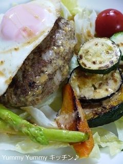 焼肉のたれdeロコモコ風ハンバーグ♪-レシピのメイン写真