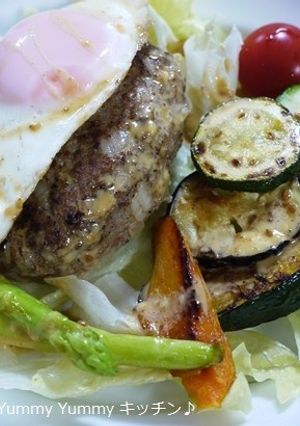 焼肉のたれdeロコモコ風ハンバーグ♪-レシピのメイン写真