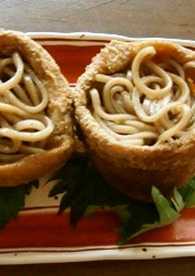 レンジで作る、そば稲荷用味付け稲荷-レシピのメイン写真