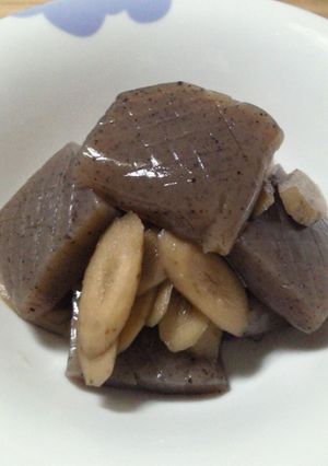 こんにゃくとごぼうの煮物風-レシピのメイン写真