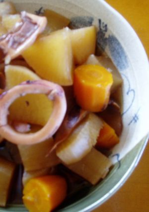 ヘルシー！圧力鍋でいかと大根の煮物-レシピのメイン写真