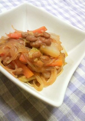 ほっこり★白菜と春雨の納豆味噌煮込み-レシピのメイン写真
